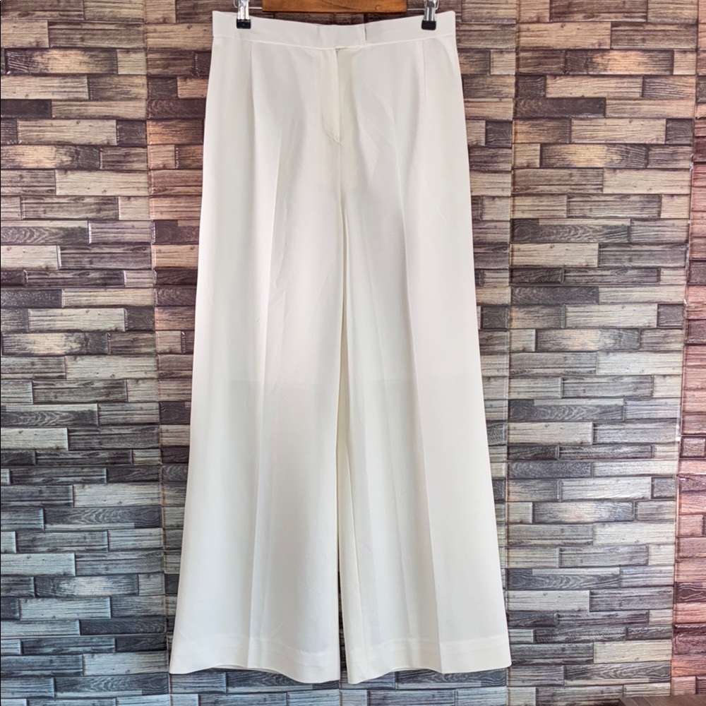 Vintage Unbranded Elegant White Wide-Leg Women's Pants Size 30x31